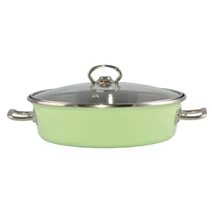 Perfect Home Zöld Elite Zománcozott szeletsütő lábas 24 cm + üvegfedő 10421