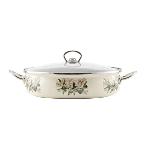 Perfect Home Oliva Zománcozott szeletsütő lábas 28 cm+üvegfedő 14836