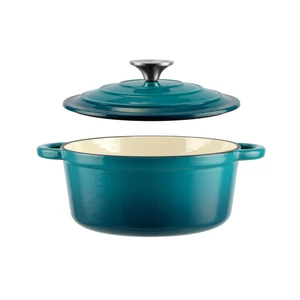 Perfect Home Zománcozott öntöttvas lábas 20 cm, 2L türkizkék 16636