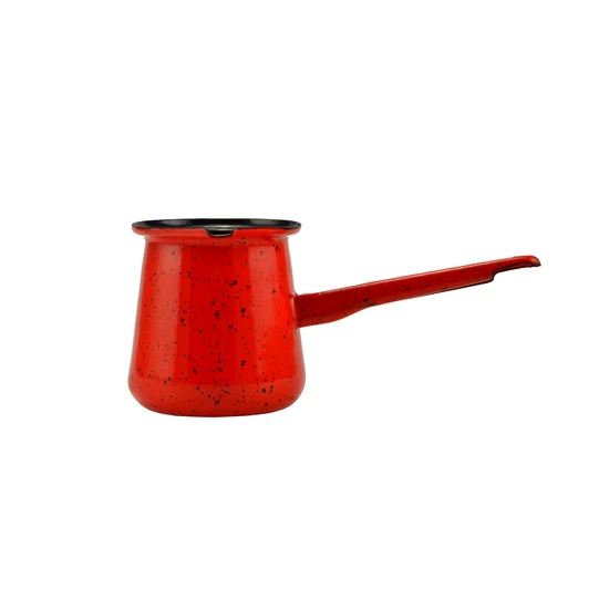 Perfect Home Zománcozott kávékiöntő csőrös nyeles 390 ml piros - fekete 10387