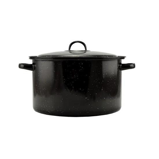 Perfect Home Zománcozott Lábas fedővel 30 cm 10,5 liter fekete 10391