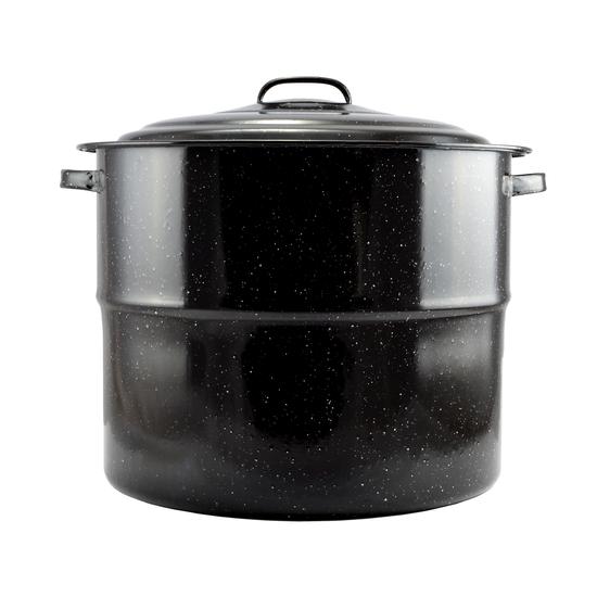 Perfect Home Zománcozott Lábas fedővel 45 cm 31,5 liter fekete 10393