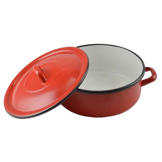 Zománcozott lábas fedővel 21 cm 14121