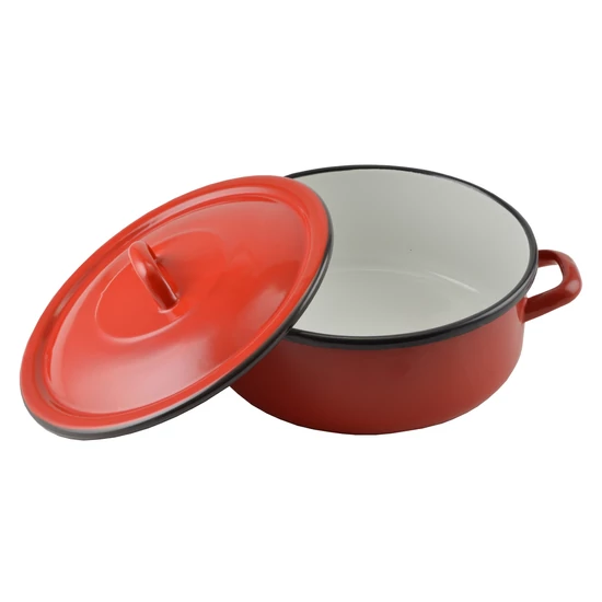 Zománcozott lábas fedővel 25 cm 14122