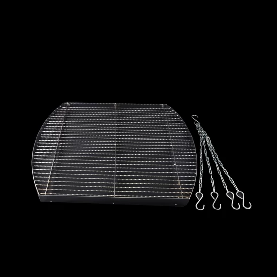 Grillrács + lánc négyzet 60cm 14550