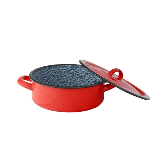 Zománcozott lábas fedővel 14 cm 15121