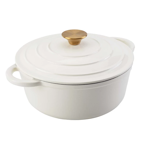 Perfect Home Zománcozott öntöttvas lábas 20 cm, 2L fehér 17920