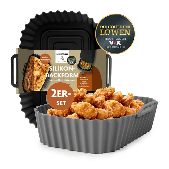 KitchBo AirFryer / Forrólevegős fritőz sütőbetét szilikon 20*15 cm 2 db-os DS18893
