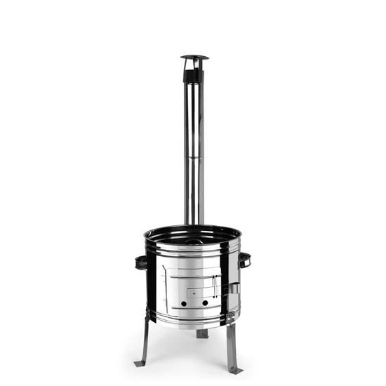 Perfect Home Inox parti üstház 39cm +kémény+könyök+kalap 10448