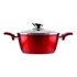 Perfect Home Metal Red Line tapadásmentes alumínium lábas üvegfedővel 22cm, 2.6L, indukciós 10396