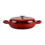 Kép 2/2 - Perfect Home Zománcozott Öntöttvas Szeletsütő lábas fedővel 27 cm piros 10133
