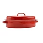 Kép 3/4 - Perfect Home Zománcozott kacsasütő 37*26cm Piros-Fehér 10379