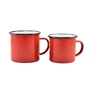 Kép 2/2 - Perfect Home Zománcozott bögre 9 cm 450 ml piros-fehér 10385