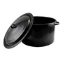Kép 2/3 - Perfect Home Zománcozott Lábas fedővel 36 cm 20 liter fekete 10392