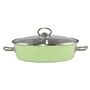 Kép 1/2 - Perfect Home Zöld Elite Zománcozott szeletsütő lábas 24 cm + üvegfedő 10421