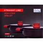 Kép 10/11 - Perfect Home Straight Line tapadásmentes alumínium szeletsütő üvegfedővel 28cm indukciós 10472