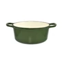 Kép 5/5 - Perfect Home Zománcozott Öntöttvas lábas fedővel ~25*11 cm 3,5 liter zöld 11862