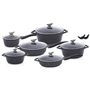 Kép 1/3 - Perfect Home Edénykészlet aluminium 14 részes fekete 14782