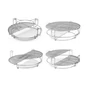 Kép 7/9 - Perfect Home Kamado Nova/XL grillrács rendszer + deflektor / indirekt sütőkő 16666