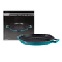 Kép 5/5 - Perfect Home Zománcozott Öntöttvas Grill Szeletsütő 31cm csőrös türkizkék 17817