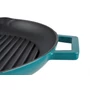 Kép 2/5 - Perfect Home Zománcozott Öntöttvas Grill Szeletsütő 31cm csőrös türkizkék 17817