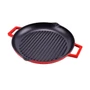 Kép 1/6 - Perfect Home Zománcozott Öntöttvas Grill Szeletsütő 31cm csőrös piros 28117
