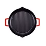 Kép 3/6 - Perfect Home Zománcozott Öntöttvas Grill Szeletsütő 31cm csőrös piros 28117