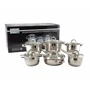 Kép 3/6 - Perfect Home Deluxe 12 részes rozsdamentes edénykészlet üvegfedővel 53078