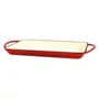 Kép 2/4 - Perfect Home Zománcozott Öntöttvas grill tepsi 33*21,5 cm piros 55010