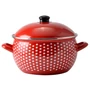 Kép 1/4 - Perfect Home Piros Pöttyös Zománcozott lábas 18cm+fedő 33003