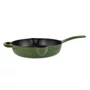 Kép 2/3 - Perfect Home Zománcozott Öntöttvas serpenyő 2 csőrrel 27 cm zöld 80055