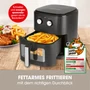 Kép 2/3 - Forrólevegős Fritőz / Airfryer nézőablakkal - kapacitás 6.2 l - fekete csomagolás sérült CS-DS12494-L
