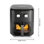 Kép 3/3 - Forrólevegős Fritőz / Airfryer nézőablakkal - kapacitás 6.2 l - fekete csomagolás sérült CS-DS12494-L