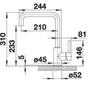 Kép 3/6 - Landmann Blanco Mili króm HD csaptelep 519413-L