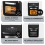 Kép 4/8 - MaxxMee Forrólevegős fritőz/ Airfryer 12L 1800W DS04703-L