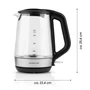 Kép 7/8 - GourmetMaxx Üveg Vízforraló Rozsdamentesacél Fekete 1,7L 2200W DS11330-L