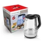 Kép 8/8 - GourmetMaxx Üveg Vízforraló Rozsdamentesacél Fekete 1,7L 2200W DS11330-L